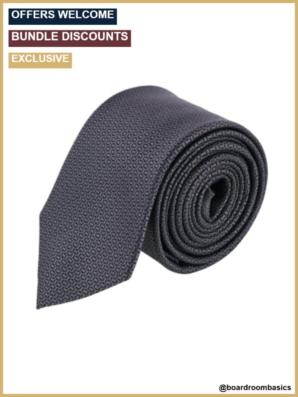 Men's Silk Bow Tie Formal Accessory Interlocked Pattern - 63x3 Inches